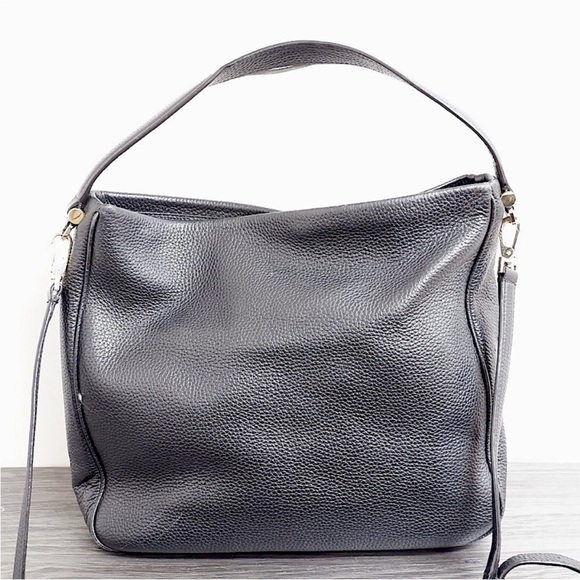 KATE SPADE PEBBLED BLACK LEATHER BAG WITH TASSEL♠️ - Picture 3 of 12